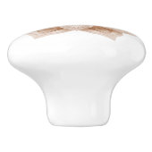 Beige 3D Shiny Mandala Keramikknauf (Seitenansicht)