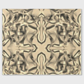 Beige abgerundete Formen und dunkle Farben Geschenkpapier (Flach)