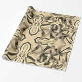 Beige abgerundete Formen und dunkle Farben Geschenkpapier (Ungerollt)