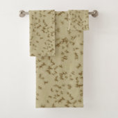 Beige Abrasions Handtuch Set (Insitu)