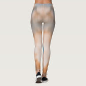 Beige Abstrakte Leggings für Flora und Fauna mit k (Rückseite)