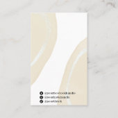 Beige Abstrakte Ohrkarten Visitenkarte (Rückseite)
