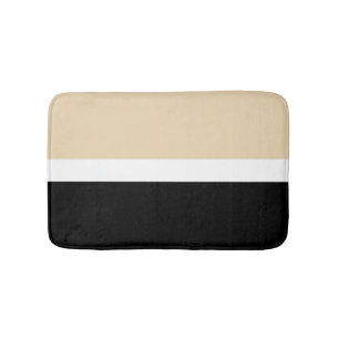 Beige Abstrakte Streifen Badematte