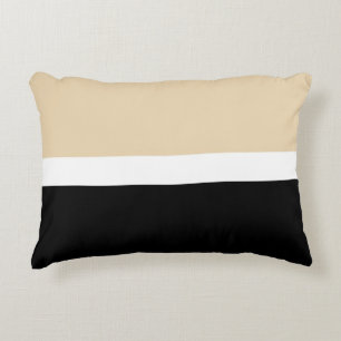 Beige Abstrakte Streifen Dekokissen