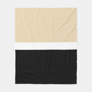 Beige Abstrakte Streifen Fleecedecke