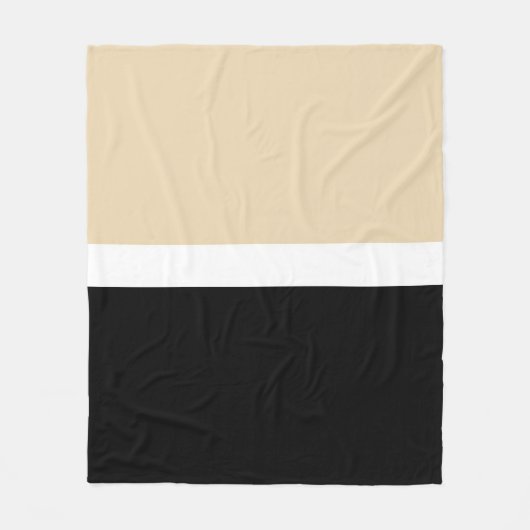 Beige Abstrakte Streifen Fleecedecke (Vorderseite)