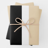 Beige Abstrakte Streifen Geschenkpapier Set (Beispiel)