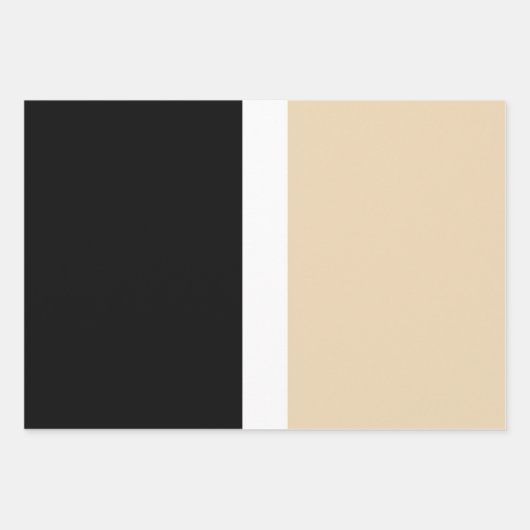 Beige Abstrakte Streifen Geschenkpapier Set (Vorderseite)