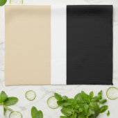 Beige Abstrakte Streifen Geschirrtuch (Gefaltet)