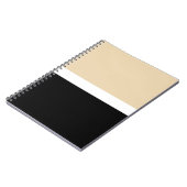 Beige Abstrakte Streifen Notizblock (Linke Seite)