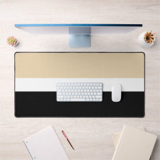Beige Abstrakte Streifen Schreibtischunterlage
