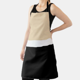 Beige Abstrakte Streifen Schürze