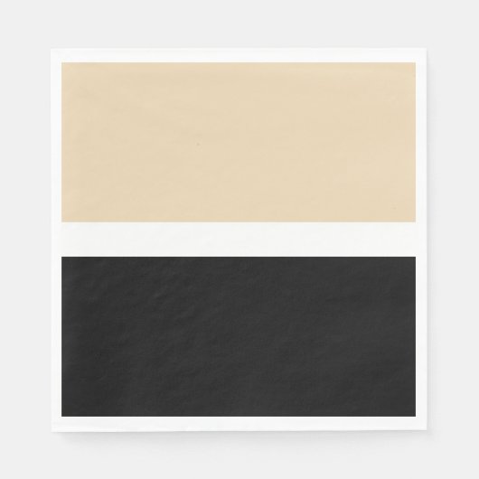 Beige Abstrakte Streifen Serviette (Vorderseite)