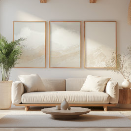 Beige Abstrakte Wand Set-neutral minimale Dekorati Bilderwand Sets