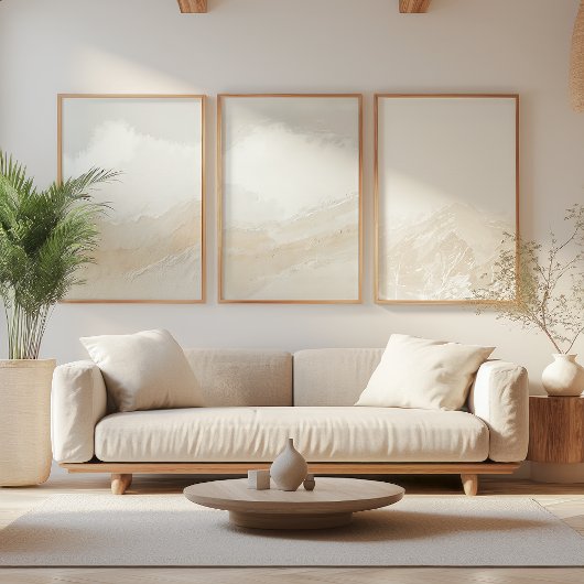 Beige Abstrakte Wand Set-neutral minimale Dekorati Bilderwand Sets