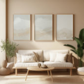 Beige Abstrakte Wand Set-neutral minimale Dekorati Bilderwand Sets