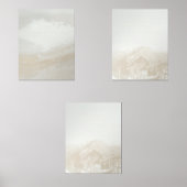 Beige Abstrakte Wand Set-neutral minimale Dekorati Bilderwand Sets (Vorderseite)