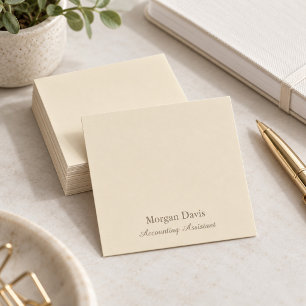 Beige Accounting Assistant Post-it Klebezettel