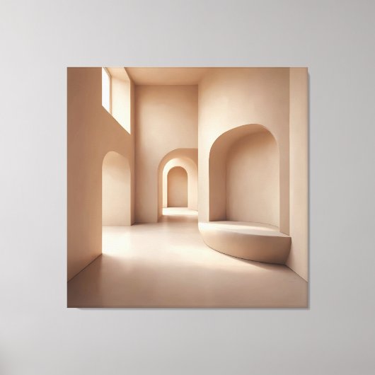 Beige Alcove Space Leinwanddruck (Vorderseite)