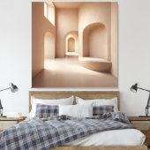 Beige Alcove Space Leinwanddruck (Insitu (Schlafzimmer))