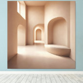 Beige Alcove Space Leinwanddruck (Insitu (Holzboden))