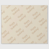 Beige, alles Gute zum Geburtstag! Geschenkpapier (Flach)