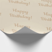 Beige, alles Gute zum Geburtstag! Geschenkpapier (Ecke)