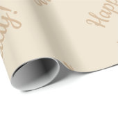 Beige, alles Gute zum Geburtstag! Geschenkpapier (Rolleneckpunkt)