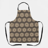 Beige and black ethnic mandala pattern schürze (Vorderseite)