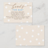 Beige and Blue Books For Baby Request Begleitkarte (Vorne/Hinten)