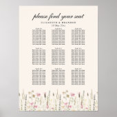 Beige and Boho Wildflower Wedding Poster (Vorne)