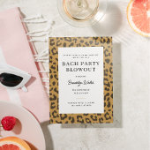 Beige and Brown Animal Print Bachelorette Party Einladung