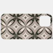 Beige and Brown Retro circular shapes Case-Mate iPhone Hülle (Rückseite (Horizontal))