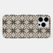 Beige and Brown Retro circular shapes iPhone Hülle (Rückseite (Horizontal))