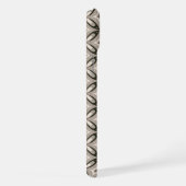 Beige and Brown Retro circular shapes iPhone Hülle (Rechte Seite)