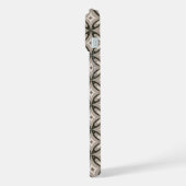 Beige and Brown Retro circular shapes iPhone Hülle (Linke Seite)