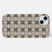 Beige and Brown Retro circular shapes iPhone Hülle (Rückseite (Horizontal))