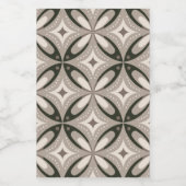 Beige and Brown Retro circular shapes Lebensmitteletikett (Einzelnes Label)