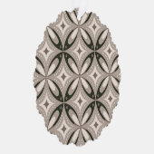 Beige and Brown Retro circular shapes Ornament Karte (Rechts)