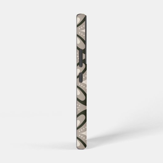 Beige and Brown Retro circular shapes Samsung Galaxy Hülle (Rechte Seite)