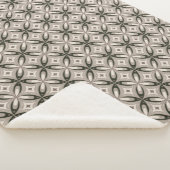 Beige and Brown Retro circular shapes Sherpadecke (3/4)