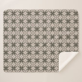Beige and Brown Retro circular shapes Sherpadecke (Vorderseite (Horizontal))
