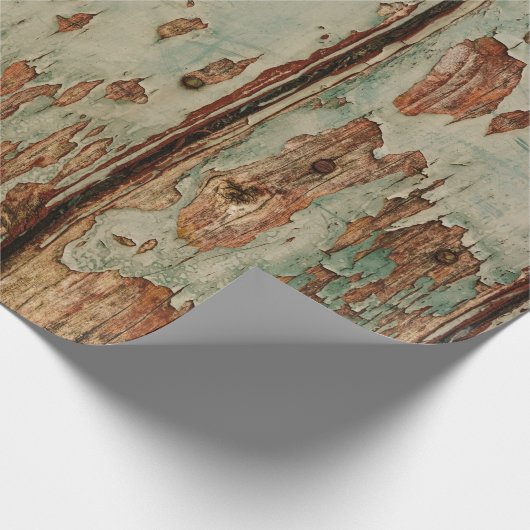 Beige and brown wooden board geschenkpapier (Ecke)