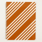 Beige and burnt orange five stripe pattern planer (Vorderseite)