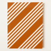 Beige and burnt orange five stripe pattern planer (Rückseite)