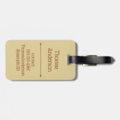 Beige and Rusty Color Blocks Gepäckanhänger (Rückseite horizontal)