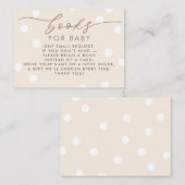 Beige and White Books For Baby Request Begleitkarte (Vorne/Hinten)
