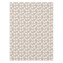 Beige And White Bunnies Modern Neutral Easter Tischdecke