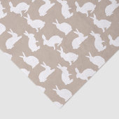 Beige And White Bunny Pattern Neutral Easter Seidenpapier (Ausschnitt)
