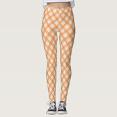 Beige and white checkered leggings displayed  (Vorderseite)